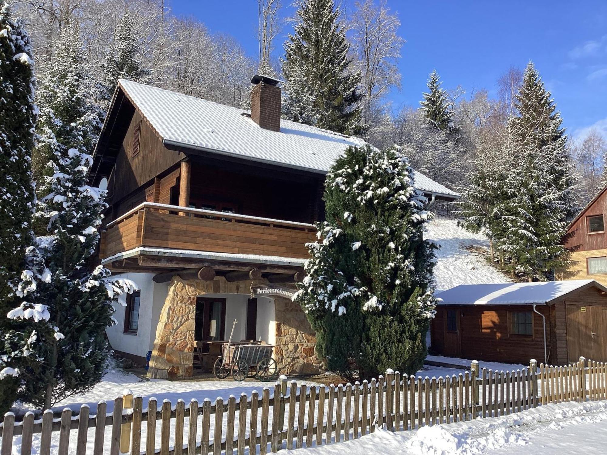 Detached Holiday Residence In The Wonderfully Beautiful Harz Kamschlacken Bagian luar foto